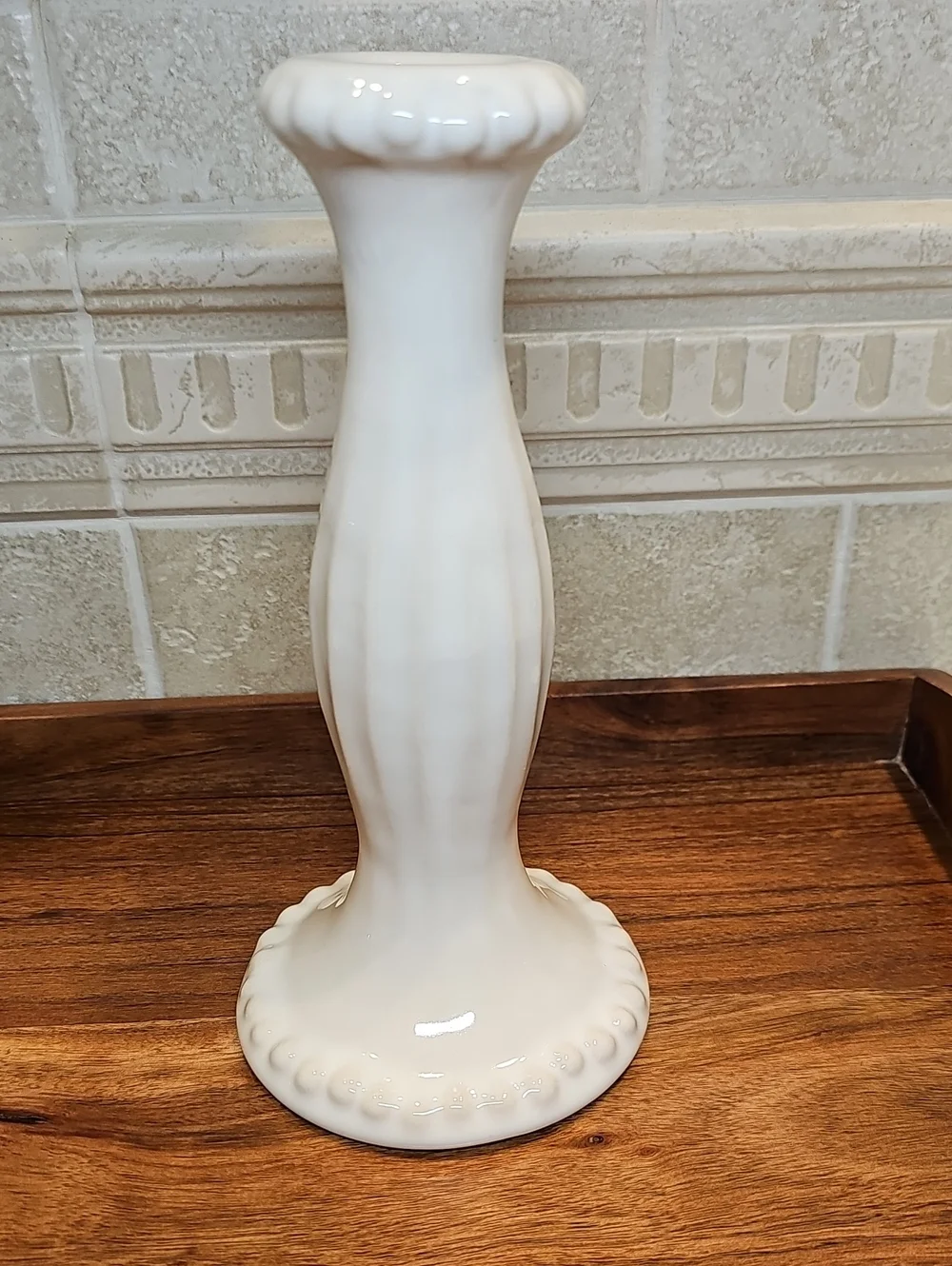 Set Of 2 Beaded Ceramic Candle Holders By Threshold